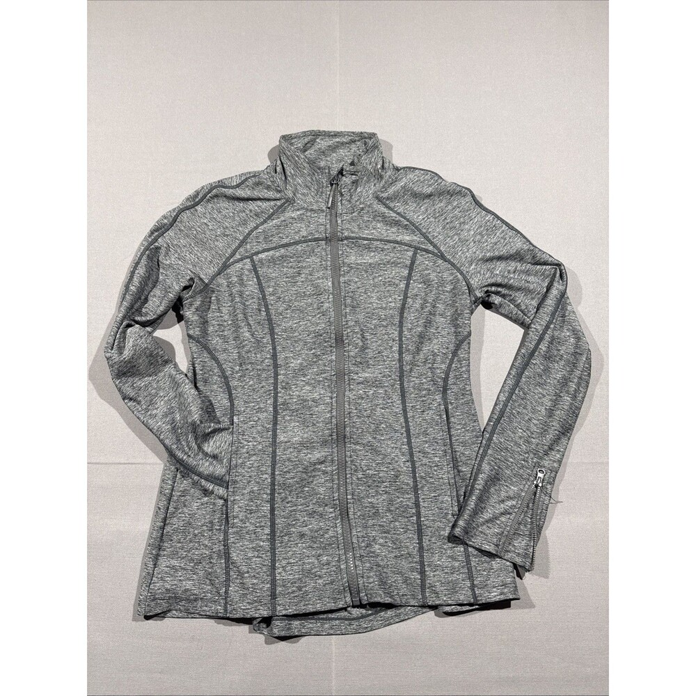 Mondetta Performance Outdoor Full-Zip Marled Fleece Jacket Medium Gray